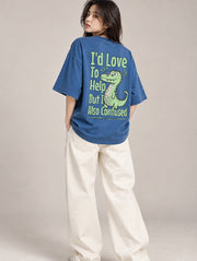 Confused Crocodile Oversized T-Shirt for Women | Madpaten