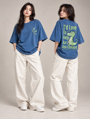 Confused Crocodile Oversized T-Shirt for Women | Madpaten