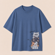 Wow Cat madpaten Oversized T-shirt