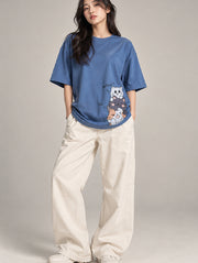 Wow Cat Oversized T-Shirt for Women | Madpaten