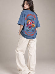 Bloom Free Oversized T-Shirt for Women | Madpaten
