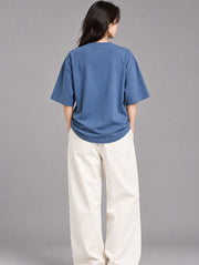 Airforce Blue Oversized T-Shirt for Women | Madpaten