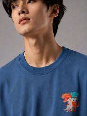 Dinosaur Friends Club Oversized T-Shirt for Men | Madpaten