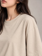 Beige Oversized T-Shirt for Women | Madpaten