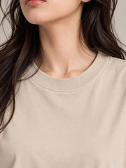 Beige Oversized T-Shirt for Women | Madpaten