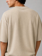 Beige Oversized T-Shirt for Men | Madpaten