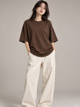 Brown Oversized T-Shirt for Women | Madpaten