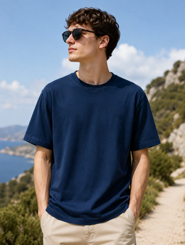Navy Blue Oversize T-shirt