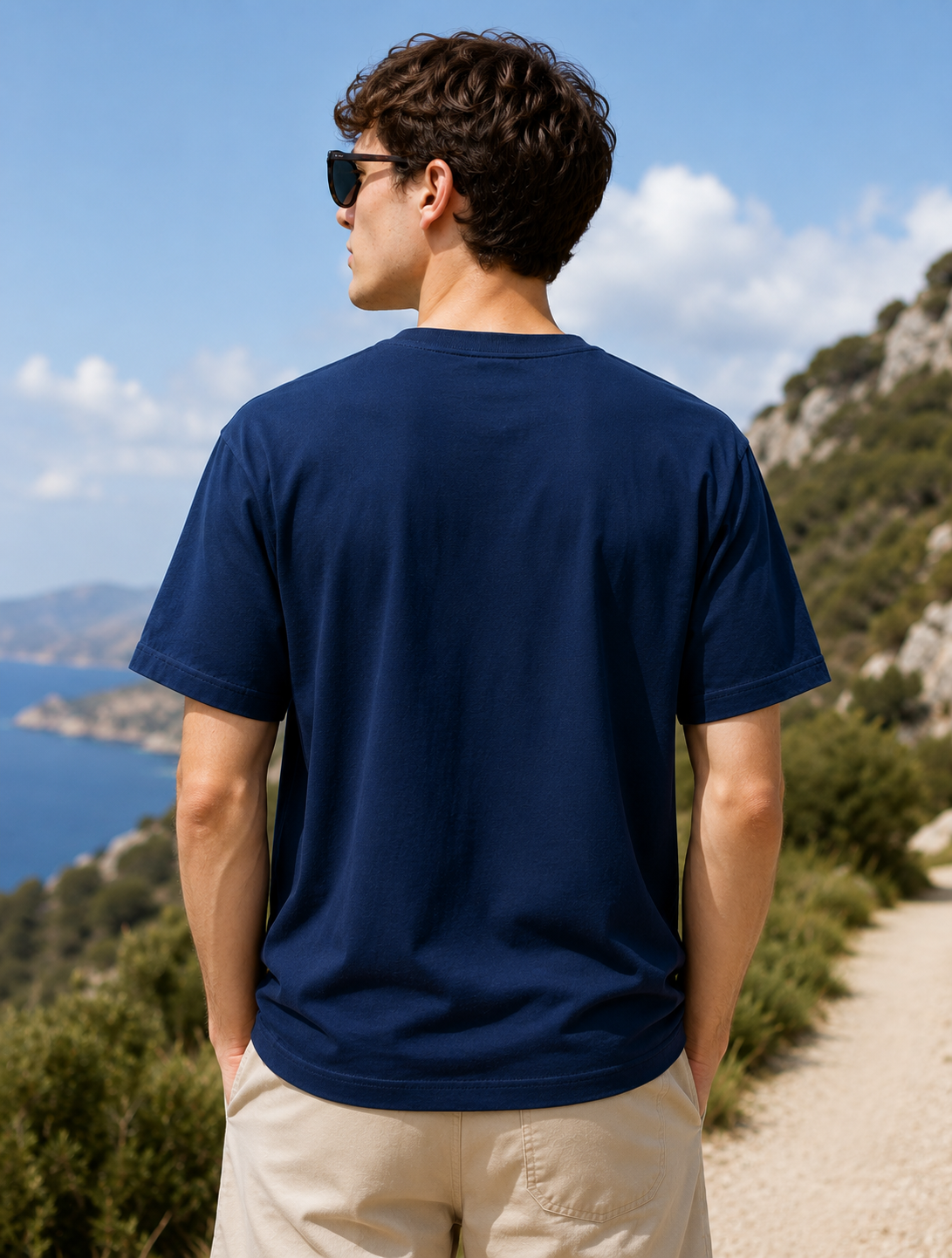 Navy Blue Oversized T-Shirt for Men | Madpaten