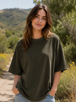 Madpaten Olive Green Oversize T-shirt