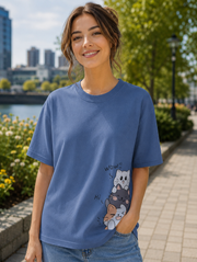 Wow Cat madpaten Oversized T-shirt