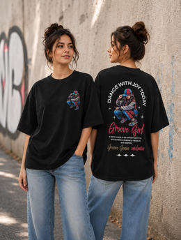 Happy Girl Oversized T-Shirt for Women | Madpaten