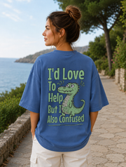 Confused Crocodile madpaten Oversized T-shirt