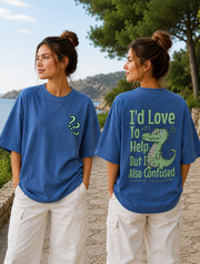 Confused Crocodile madpaten Oversized T-shirt