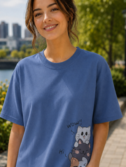 Wow Cat madpaten Oversized T-shirt