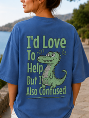 Confused Crocodile madpaten Oversized T-shirt