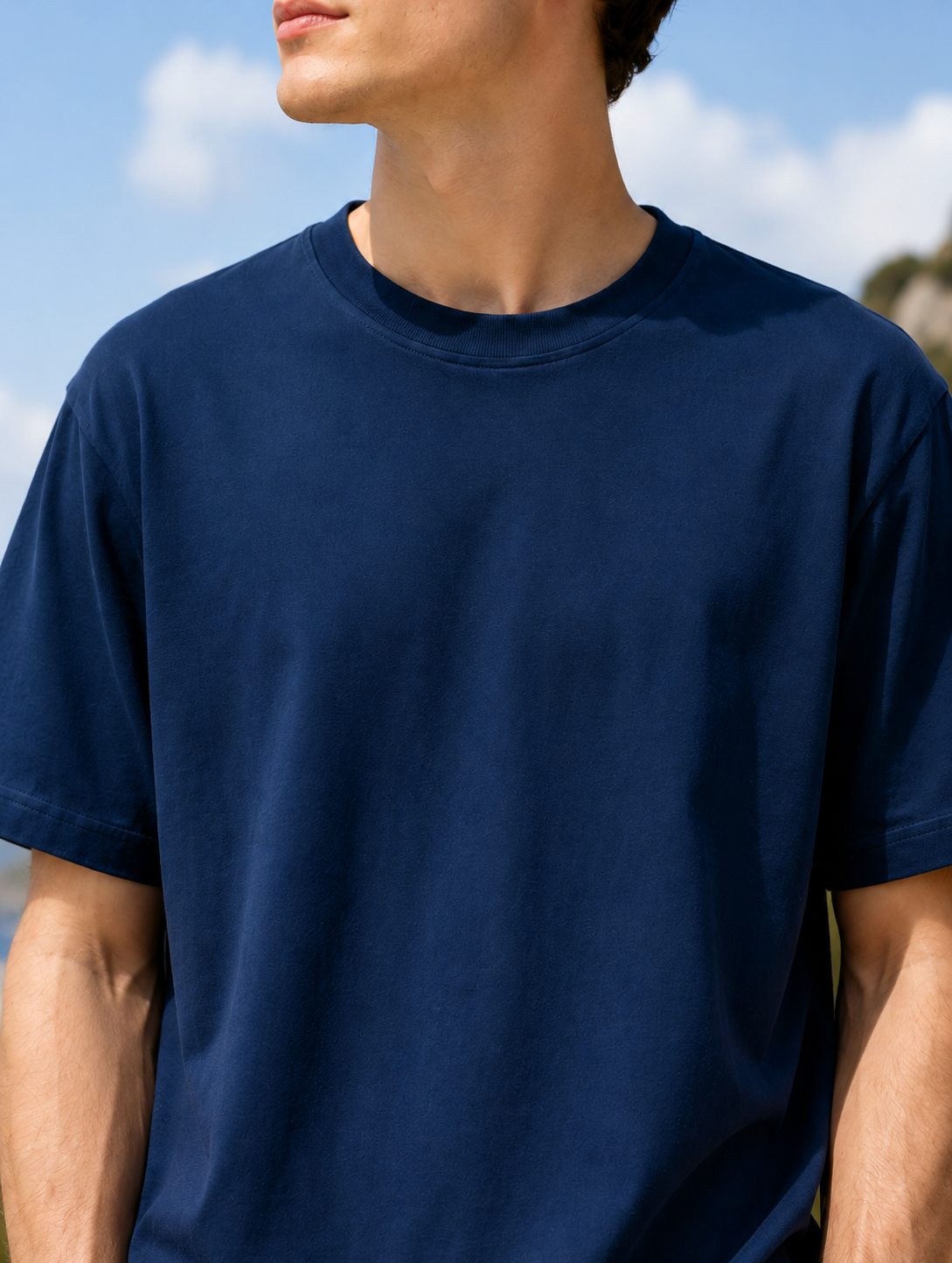 Navy Blue Oversized T-Shirt for Men | Madpaten