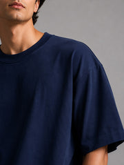 Navy Blue Oversized T-Shirt for Men | Madpaten