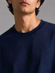 Navy Blue Oversized T-Shirt for Men | Madpaten