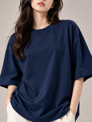 Navy Blue Oversized T-Shirt for Women | Madpaten