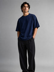 Navy Blue Oversized T-Shirt for Men | Madpaten