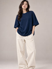 Navy Blue Oversized T-Shirt for Women | Madpaten