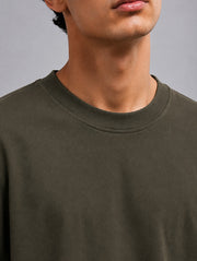 Olive Green Oversized T-Shirt for Men | Madpaten