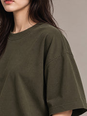 Olive Green Oversized T-Shirt for Women | Madpaten