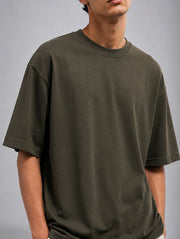 Olive Green Oversized T-Shirt for Men | Madpaten