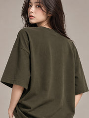 Olive Green Oversized T-Shirt for Women | Madpaten