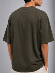 Olive Green Oversized T-Shirt for Men | Madpaten