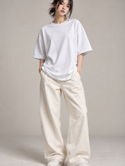 White Oversized T-Shirt for Women | Madpaten