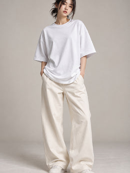 White Oversized T-Shirt for Women | Madpaten