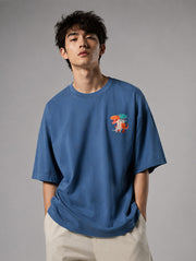 Dinosaur Friends Club Oversized T-Shirt for Men | Madpaten