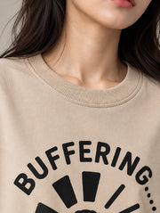 Buffering My Thoughts Oversized T-Shirt for Women | Madpaten