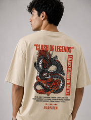 Clash Of Legends Oversized T-Shirt for Men | Madpaten