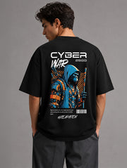 Cyber War Oversized T-Shirt for Men | Madpaten