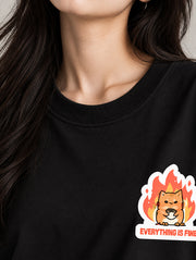 Everything Is Fine Oversized T-Shirt for Women | Madpaten