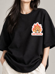 Everything Is Fine Oversized T-Shirt for Women | Madpaten