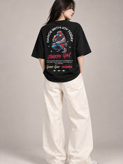 Happy Girl Oversized T-Shirt for Women | Madpaten