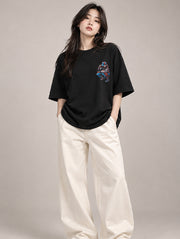 Happy Girl Oversized T-Shirt for Women | Madpaten