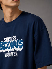 Success Begins Oversized T-Shirt for Men | Madpaten